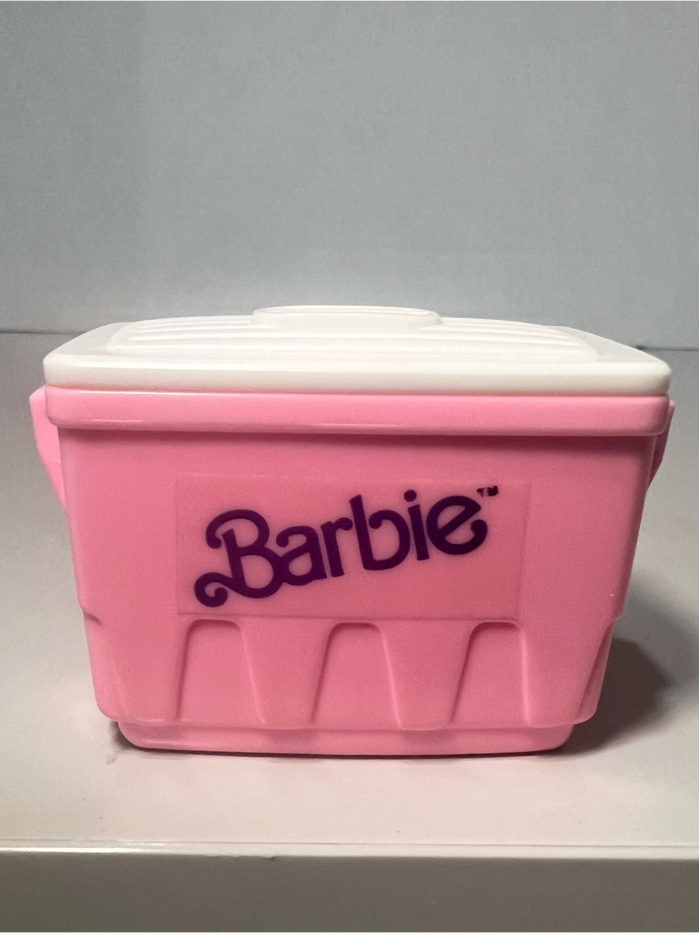 Vintage Barbie Pink Cooler Ice Chest Accessory w/ Lid Mattel 80s 90s